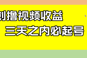 最新撸西瓜视频收益，不用自己写文案，三天之内必起号！