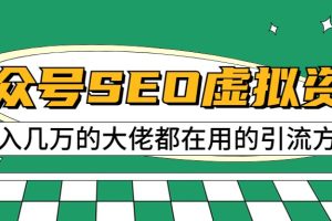 公众号SEO虚拟资料，操作简单，日入500+，可批量操作