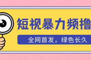 外面收费1680的短视频暴力撸金，日入300+长期可做，赠自动收款平台