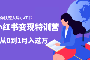 小红书变现特训营：带你快速入局小红书，从0到1月入过万