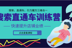 搜索直通车训练营第二期 快速提升店铺业绩 搜索、直通车、引力魔方三维合一