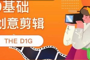 THE D1G零基础创意剪辑课，第一馆创意剪辑实操课-49节完整版（无水印）