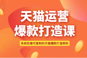 可复制的天猫运营爆款打造课，系统实操可复制的天猫爆款打造密码