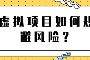 虚拟项目如何规避风险？月入上万店铺这么操作！【视频教程】